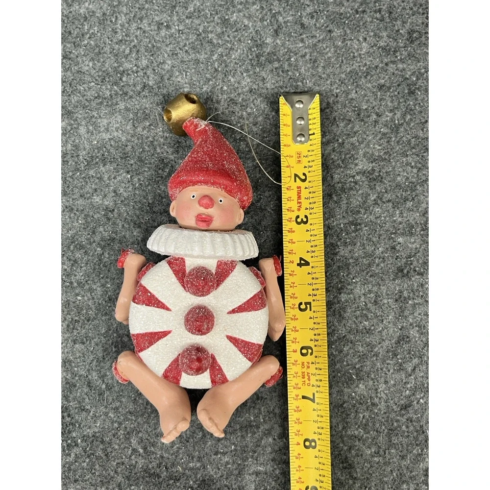 VTG Dept 56 Sugar & Spice Jointed Peppermint Ornament Mary Lisa Chestnut 8